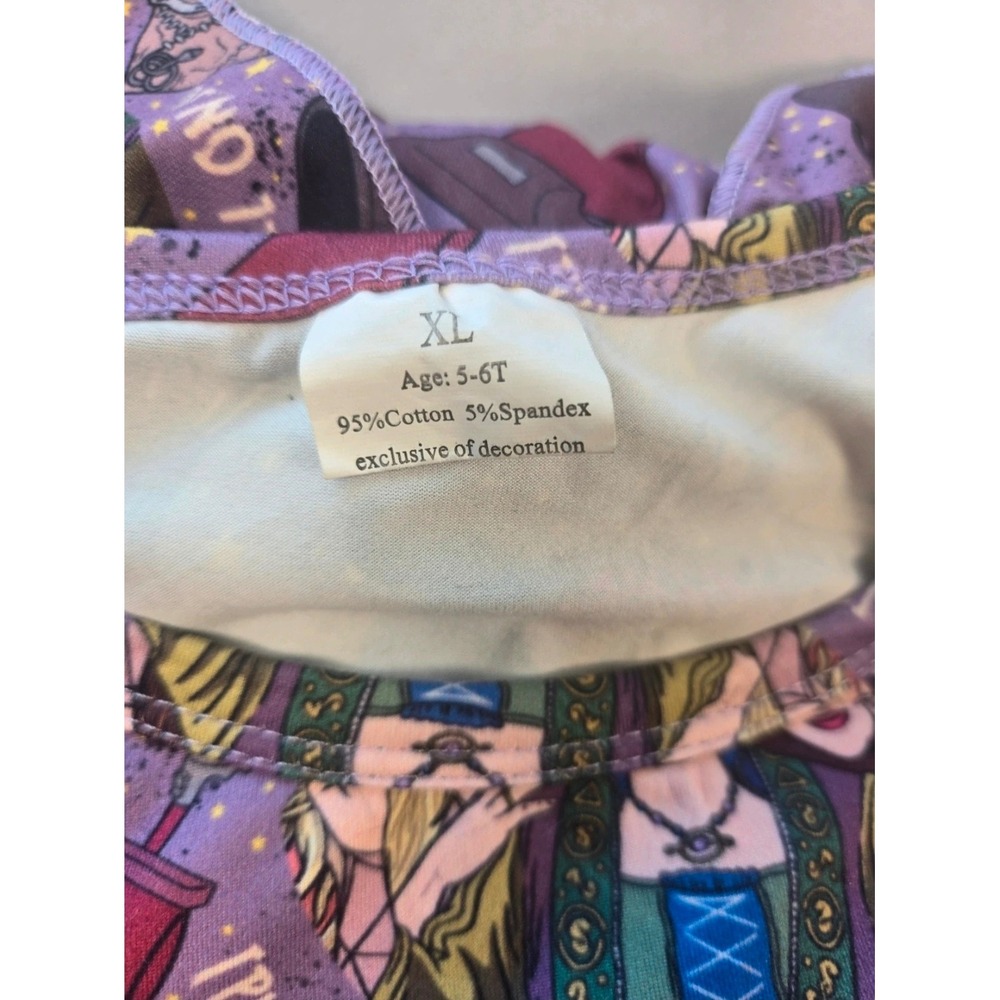 Boutique Purple Hocus Pocus Sanderson Sisters Dress Girls XL 5-6T Flutter Sleeve - Picture 3 of 3
